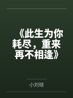 《此生为你耗尽，重来再不相逢》