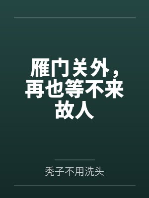 雁门关外,再也等不来故人